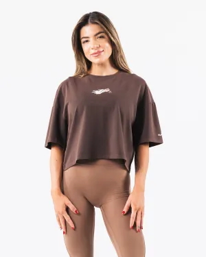 Wolf Crop Tee - Cashmere Alphalete Athletics