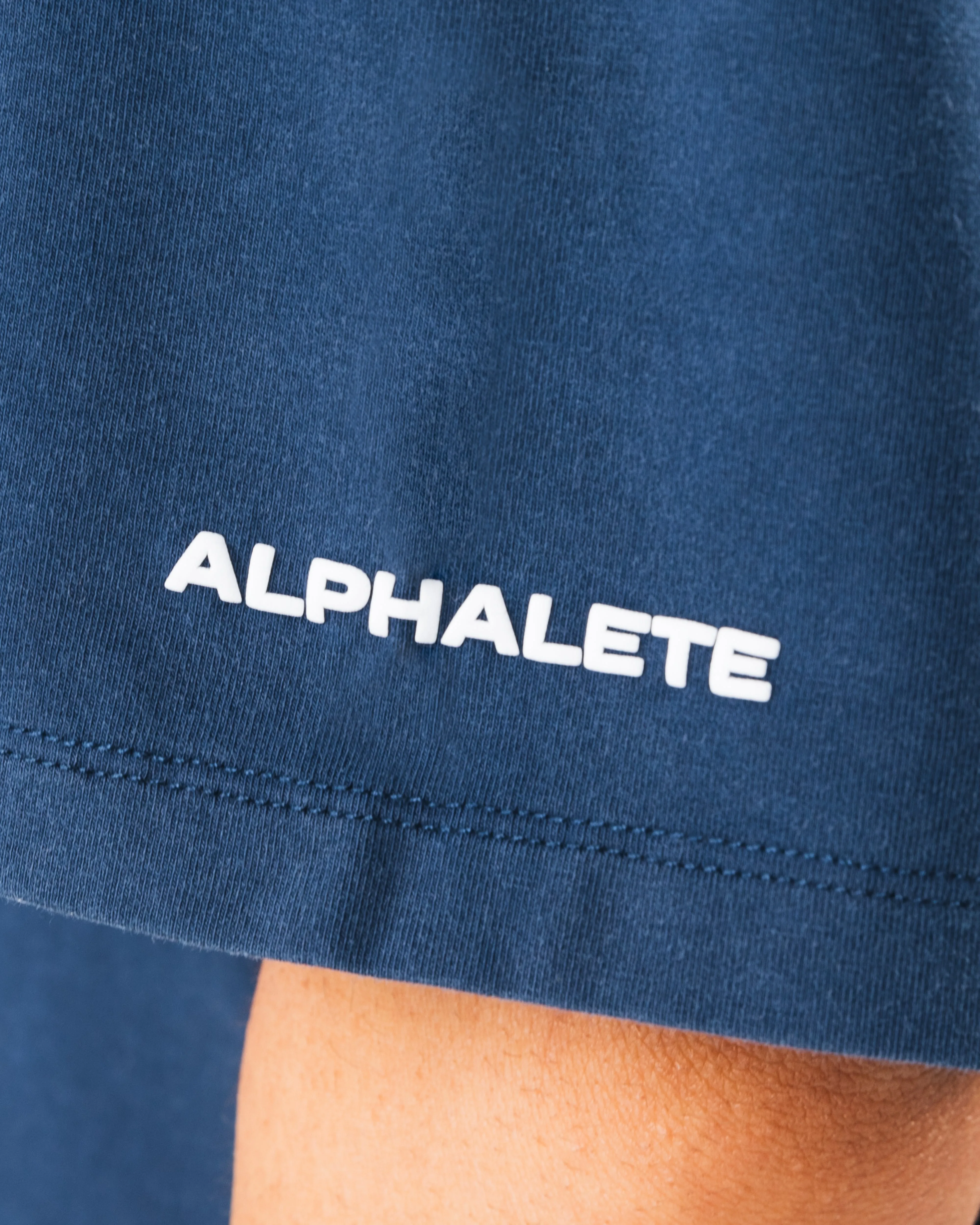 Wolf Crop Tee - Denim Alphalete Athletics
