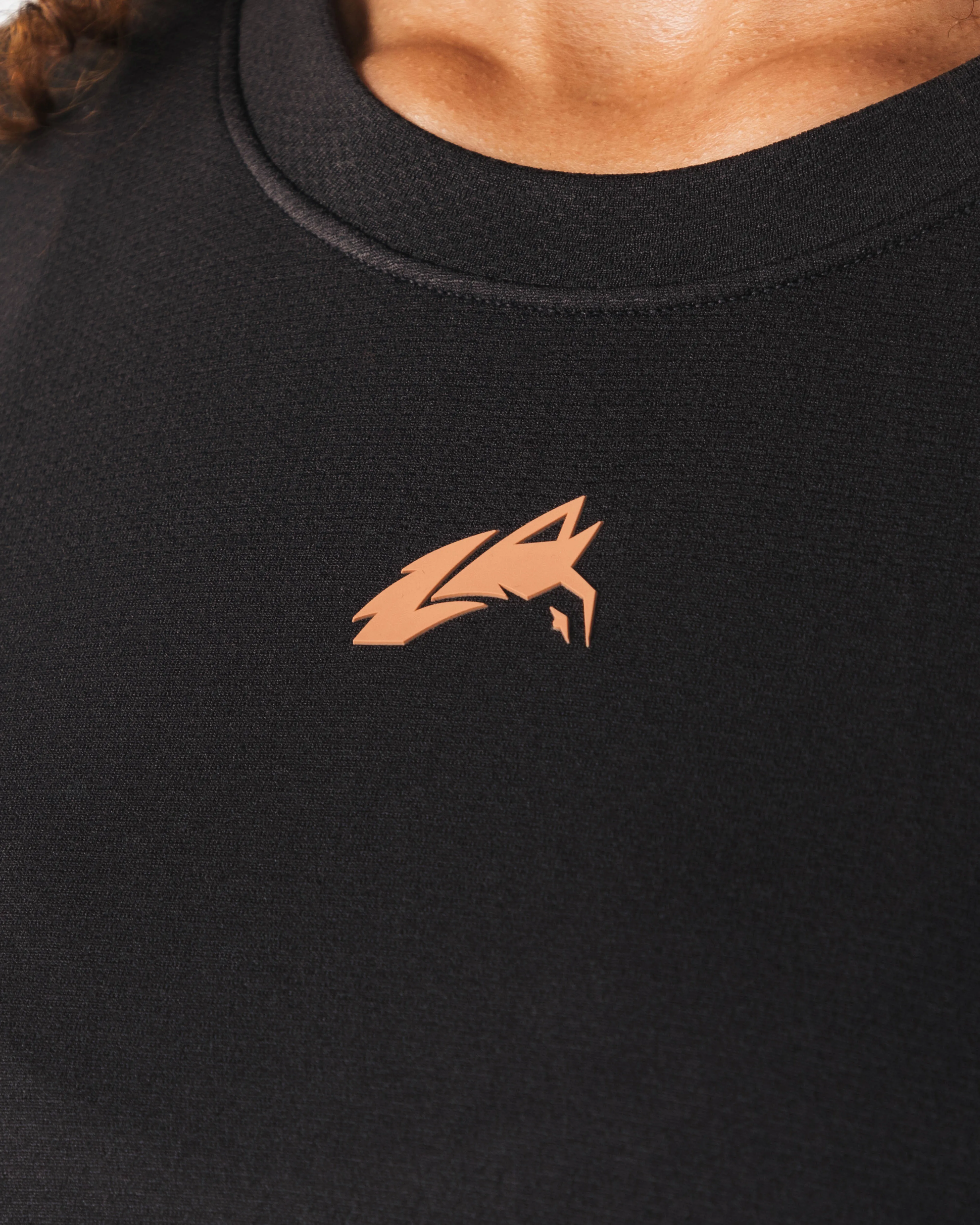 Wolf Head Airtech SS Crop - Pebble Alphalete Athletics