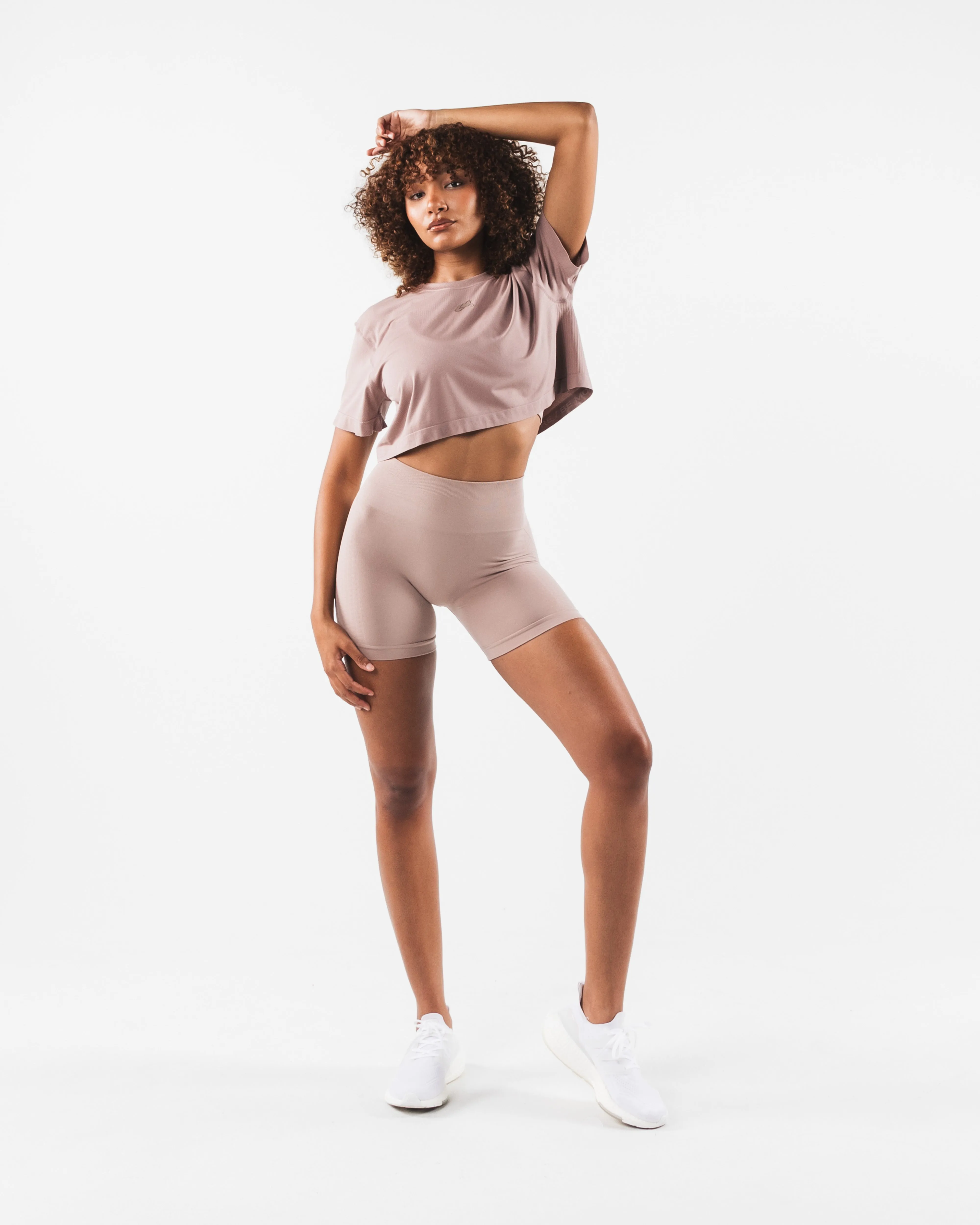 Wolf Head Airtech SS Crop - Porcelain Alphalete Athletics