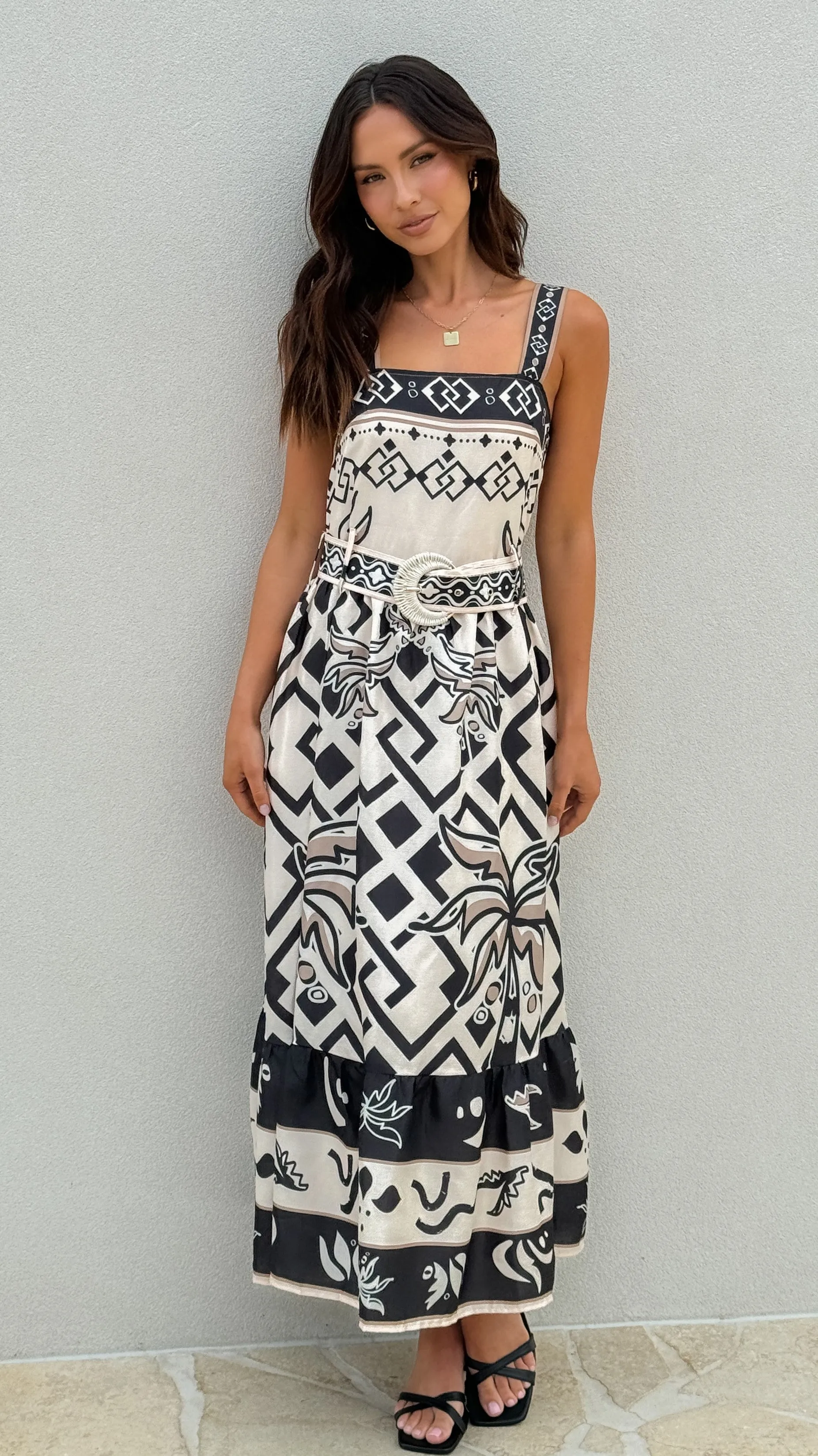 Zabella Maxi Dress - Siena Print Billy J