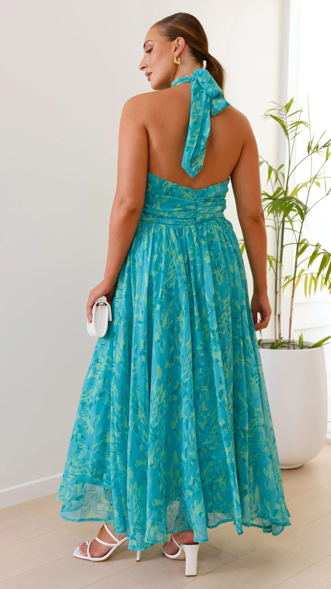 Zahava Maxi Dress - Green Floral Billy J