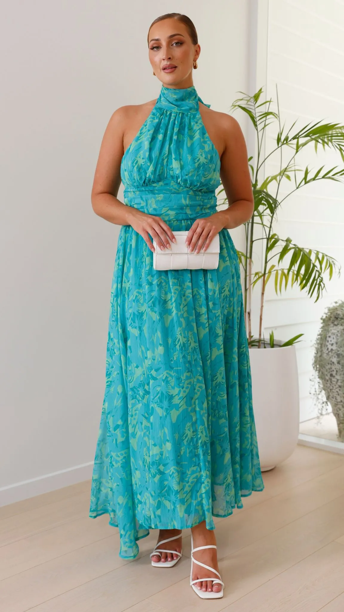 Zahava Maxi Dress - Green Floral Billy J