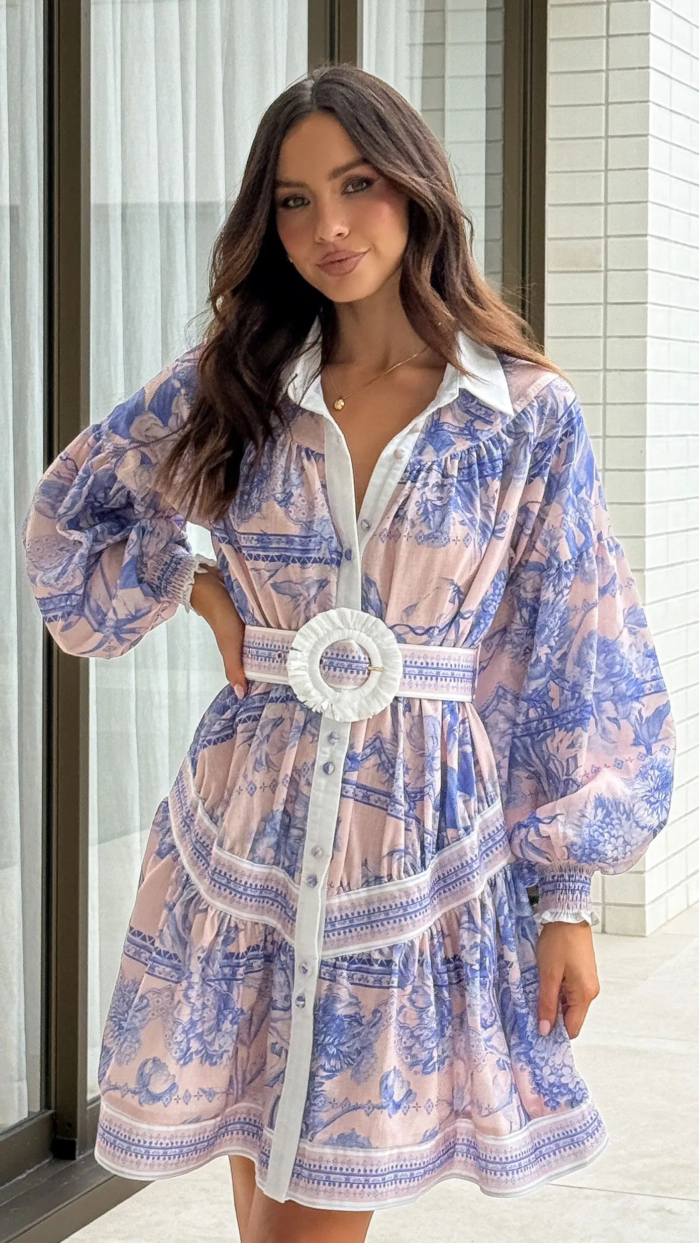 Zareen Long Sleeve Mini Dress - Bliss Doll Billy J