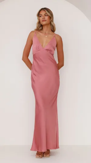 Ziah Maxi Dress - Baked Rose Billy J