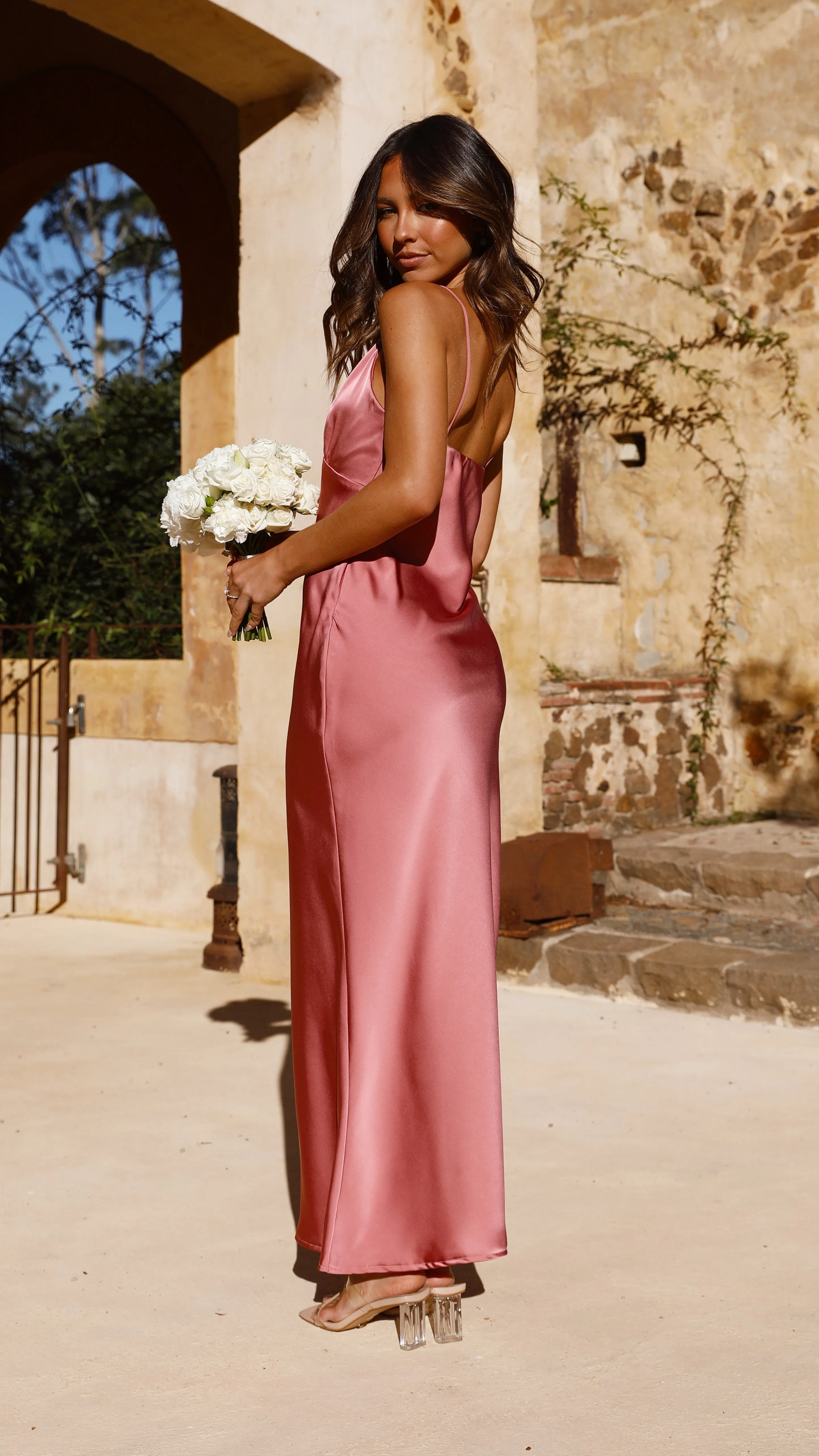 Ziah Maxi Dress - Baked Rose Billy J