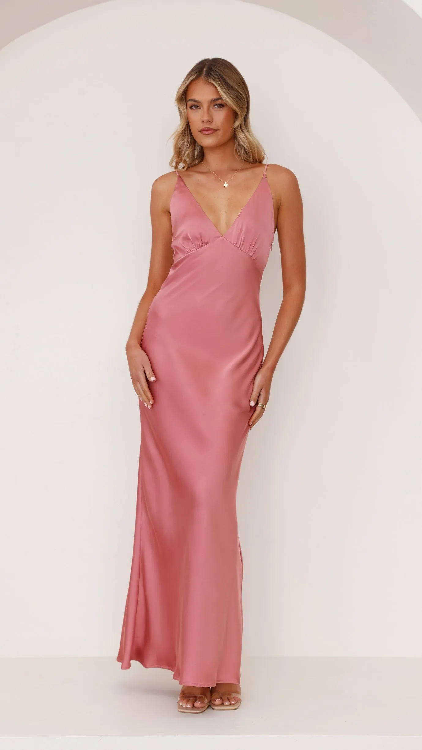 Ziah Maxi Dress - Baked Rose Billy J