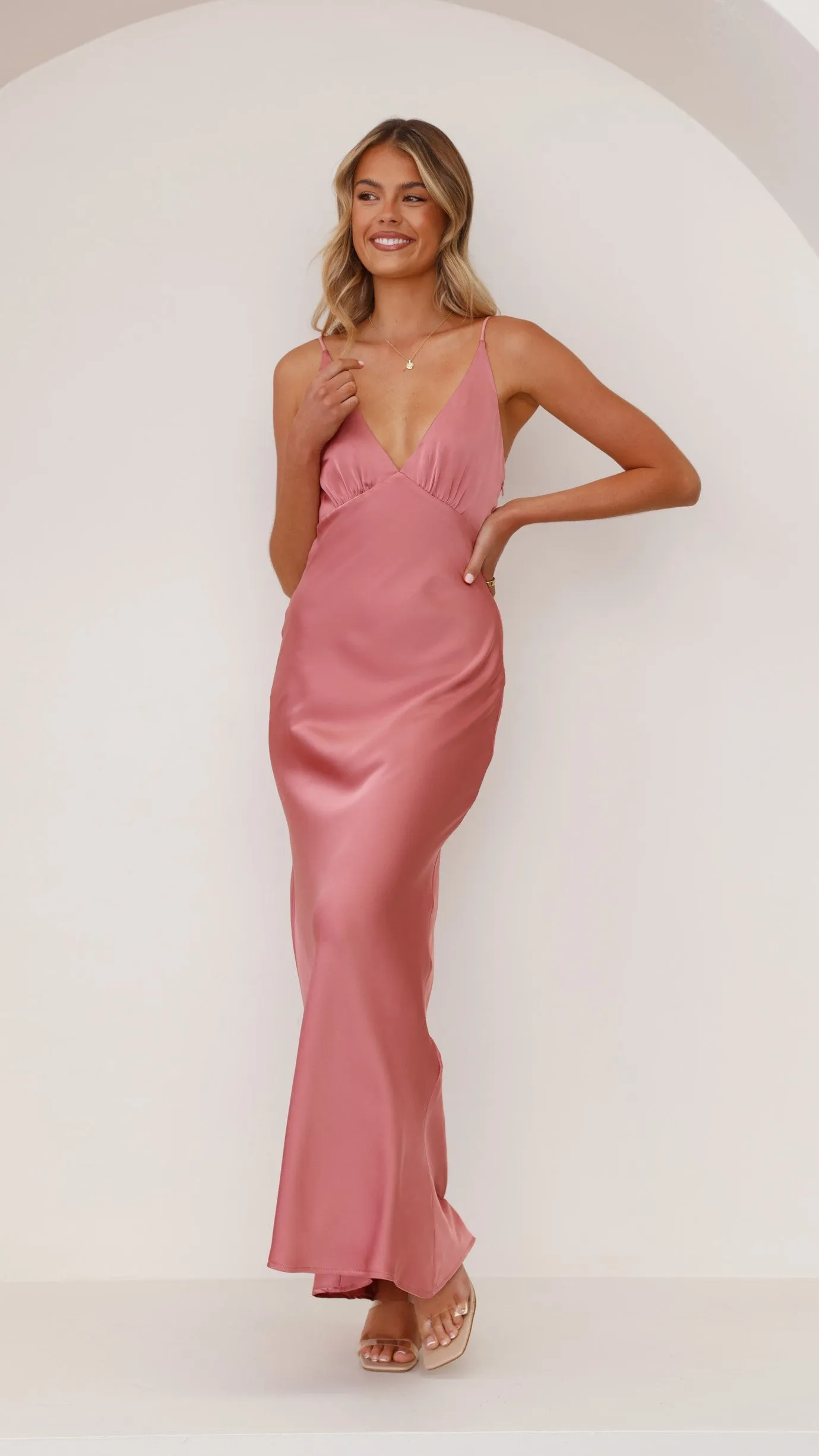 Ziah Maxi Dress - Baked Rose Billy J