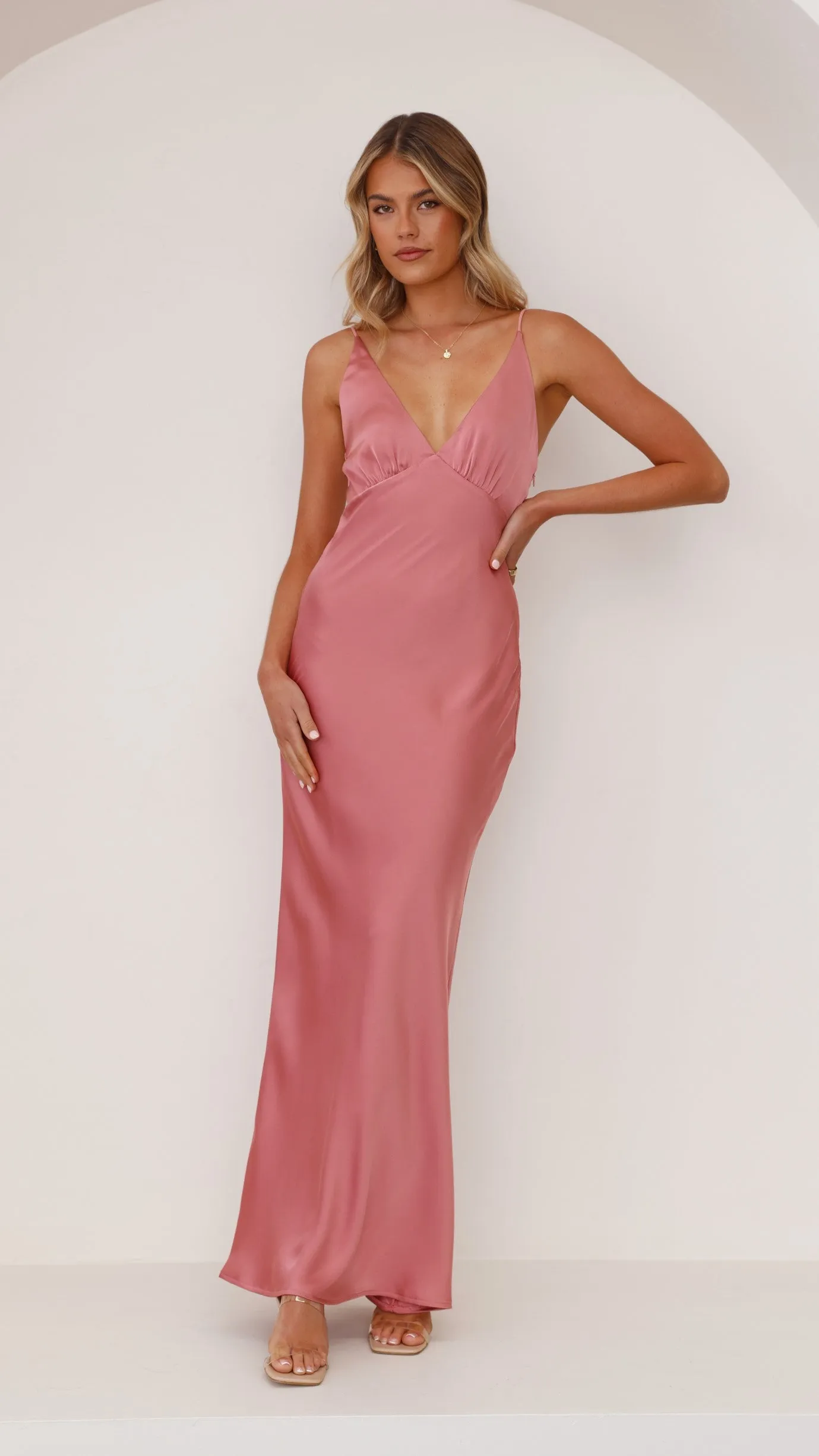 Ziah Maxi Dress - Baked Rose Billy J