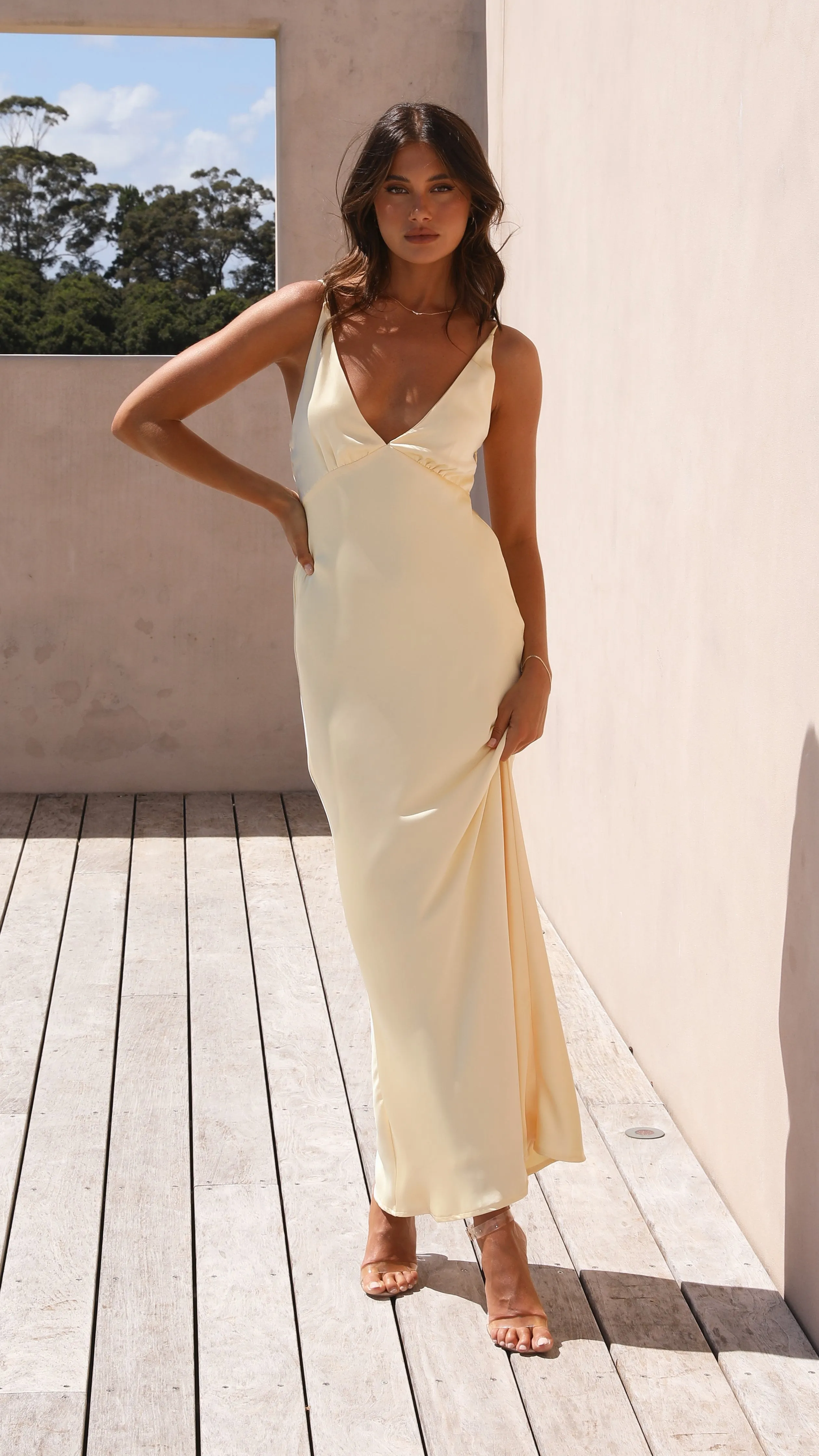 Ziah Maxi Dress - Yellow Billy J